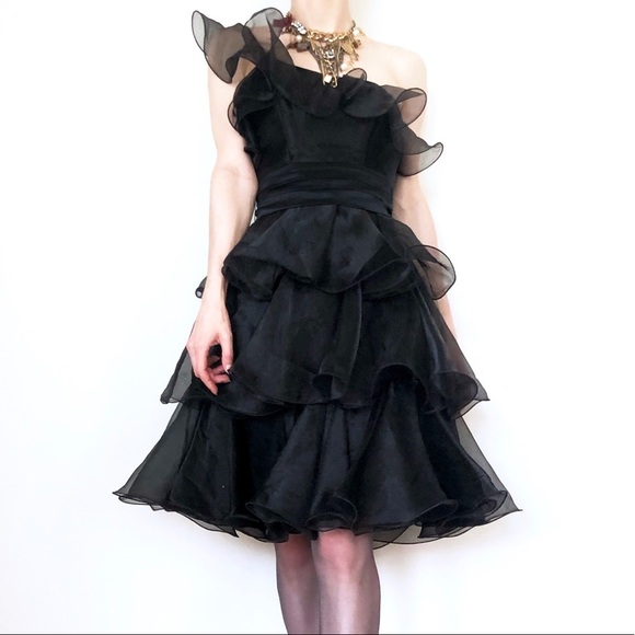 BETSEY JOHNSON Asymmetrical One Shoulder DRESS - Picture 1 of 9